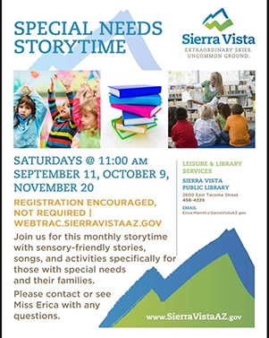 Special Needs story time flyer